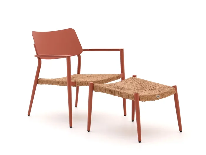 Bellagio Cino Gartenstuhl mit Hocker stapelbar