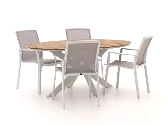 Bellagio Dranera/Fidenza oval 180 cm Gartenmöbel-Set 5-teilig stapelbar