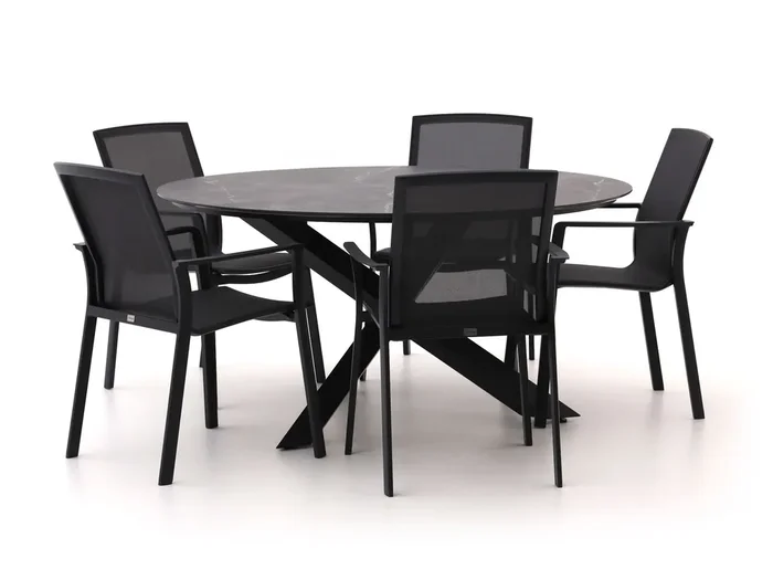 Bellagio Dranera/Lodola ø 150 cm Gartenmöbel-Set 6-teilig stapelbar