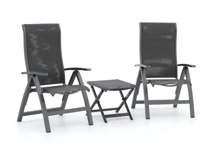 Bellagio Fermo/Bova Balkonmöbel-Set 3-teilig verstellbar