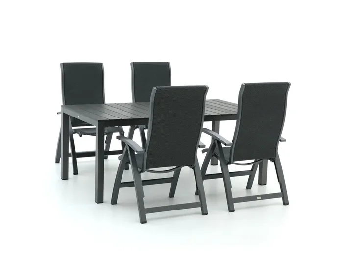 Bellagio Fermo/Fidenza 183 cm Gartenmöbel-Set 5-teilig verstellbar