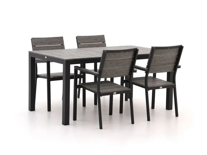 Bellagio Fidenza 160 cm Gartenmöbel-Set 5-Teilig Stapelbar