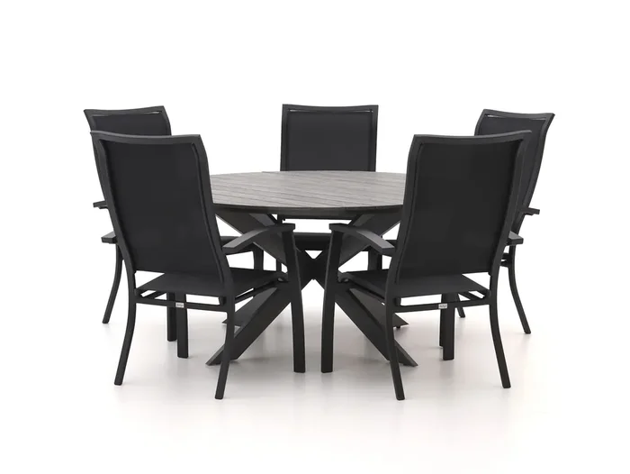 Bellagio Lugo/Fidenza ø 149 cm Gartenmöbel-Set 6-teilig stapelbar