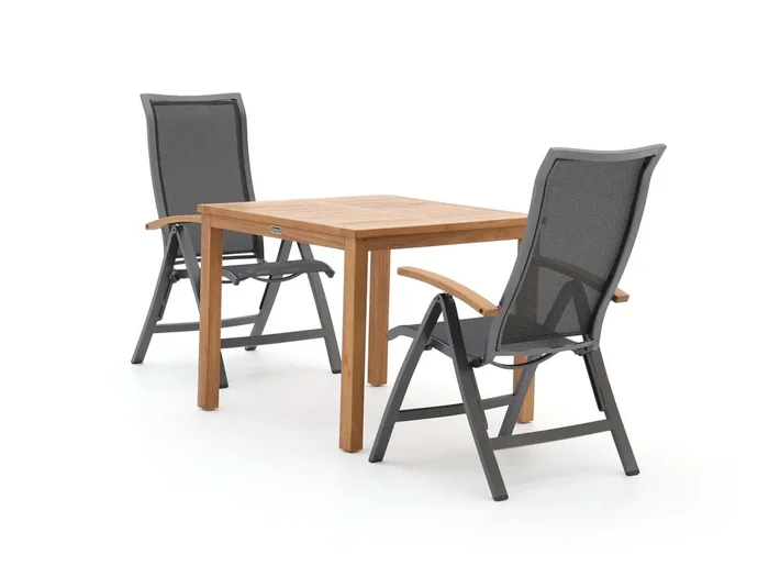 Bellagio Lugo/Liverpool 90 cm Gartenmöbel-Set 3-teilig verstelbar