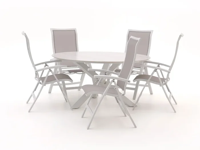 Bellagio Lugo/Lodola ø 150 cm Gartenmöbel-Set 6-teilig verstellbar