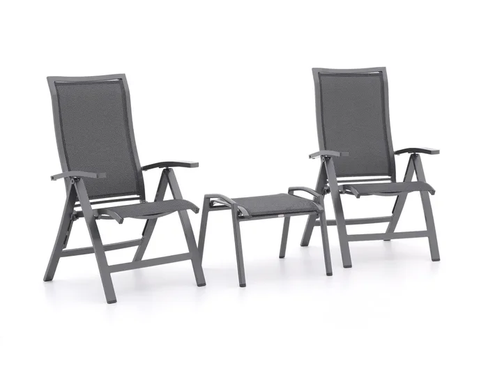 Bellagio Lugo/Stresa Balkonmöbel-Set 3-teilig verstellbar