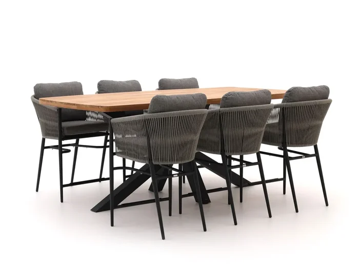 Bellagio Mineo/Induno dänisch oval 220 cm High Dining Gartenmöbel-Set 7-teilig