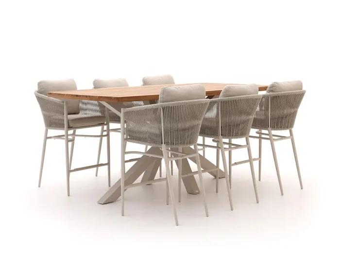 Bellagio Mineo/Induno Dänisch oval 220cm Gartenbar 7-Teilig