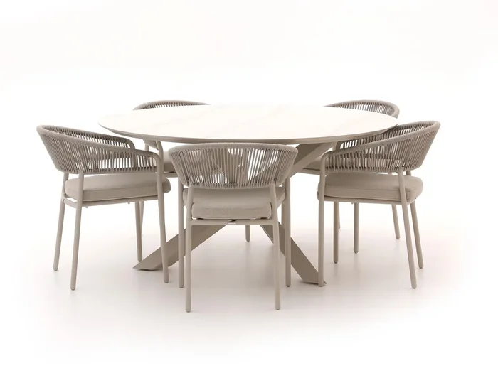 Bellagio Nova Siri/Lodola ø 150 cm Gartenmöbel-Set 6-teilig stapelbar