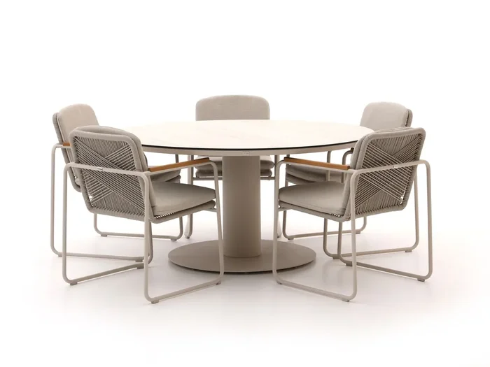 Bellagio Sordio/La Fonte ø 150 cm Gartenmöbel-Set 6-Teilig Stapelbar