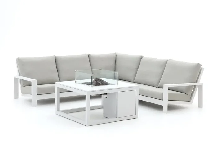 Bellagio Vezzano/Cosi 100 cm Ecklounge-Set mit Feuertisch 4-teilig