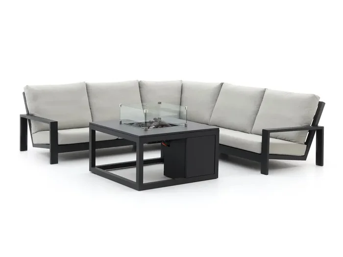 Bellagio Vezzano/Cosi 100 cm Ecklounge-Set mit Feuertisch 4-teilig