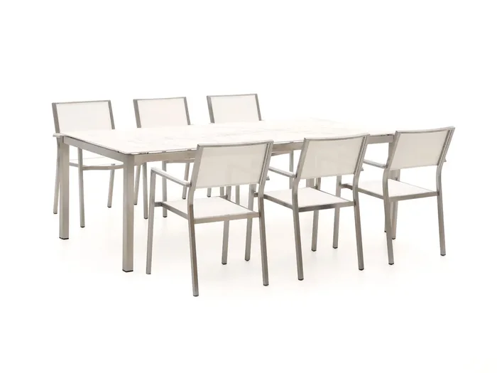 Bernstein Freiburg 220 cm Gartenmöbel-Set 7-teilige stapelbar