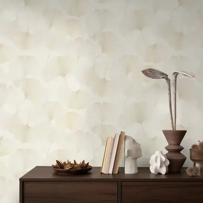 Blättermotivtapete Elysium creme