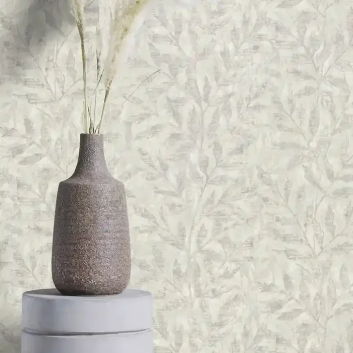 Blättertapete, Vliestapete Factory V grau