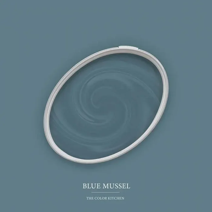Blau Wandfarbe seidenmatt I Blue Mussel Mit beruhigender Wirkung THE COLOR KITCHEN