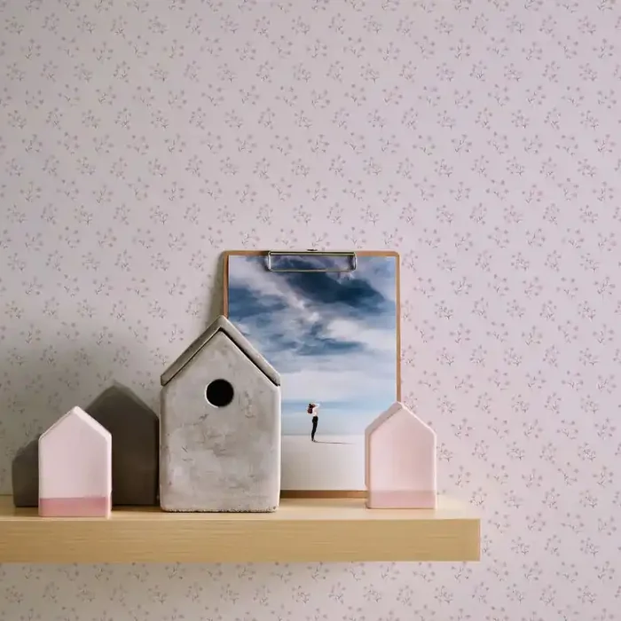 Blümchentapete creme rosa – Vliestapete Landhaus A.S. Création – matt leicht strukturiert