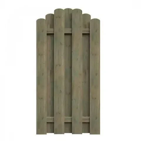 Bohlenzaun Boleo rund Kiefer kdi grün 90×180/160cm