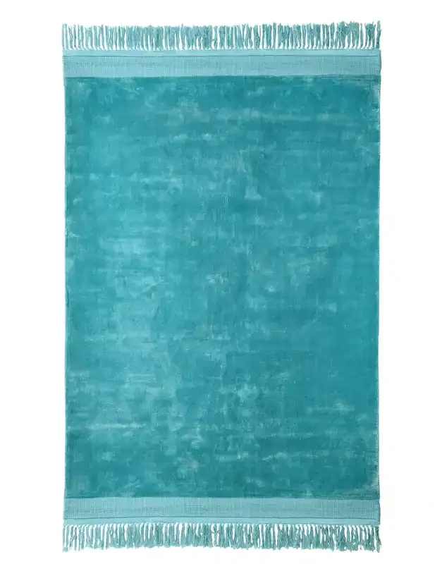 Boho Teppich Velvet Touch 160 x 230 cm Türkis