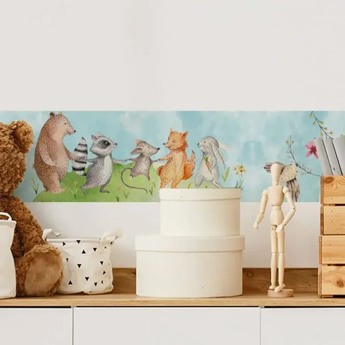 Bordüre Kvilis – Freunde im Wald