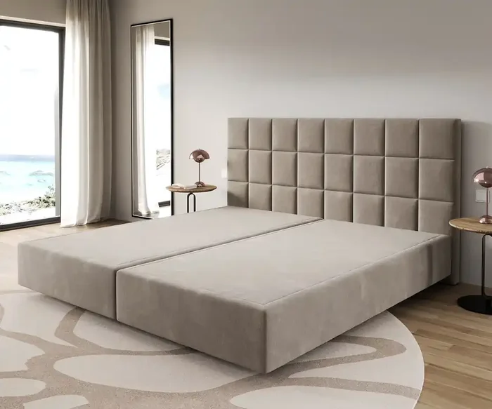 Boxspringgestell Dream-Fine Mikrofaser Beige 200×200 cm