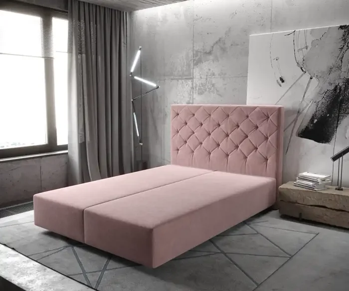 Boxspringgestell Dream-Great 140×200 cm Mikrofaser Rosé