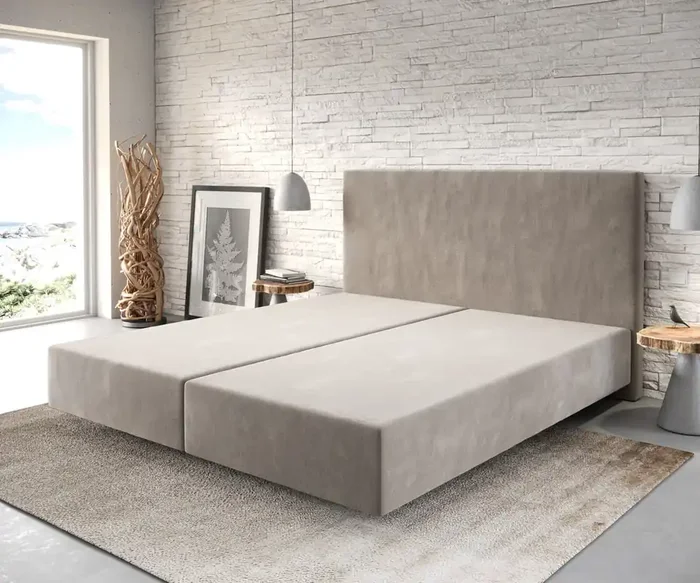Boxspringgestell Dream-Well 180×200 cm Mikrofaser Beige