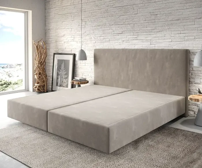 Boxspringgestell Dream-Well Mikrofaser Beige 200×200 cm