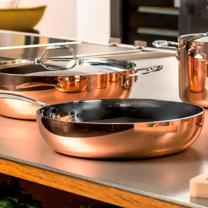 Bratpfanne TOSCANA aus Edelstahl und Kupfer von Mepra