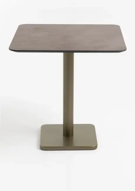 Brest Bistrotisch stone rust 75x75cm – Gold