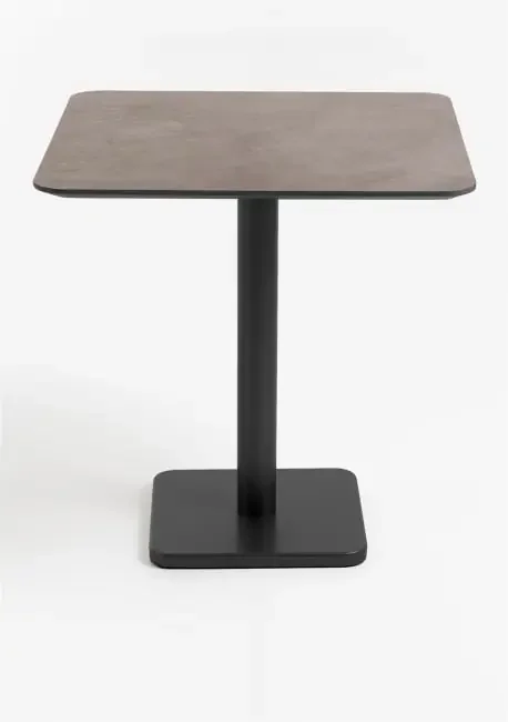 Brest Bistrotisch stone rust 75x75cm – Schwarz