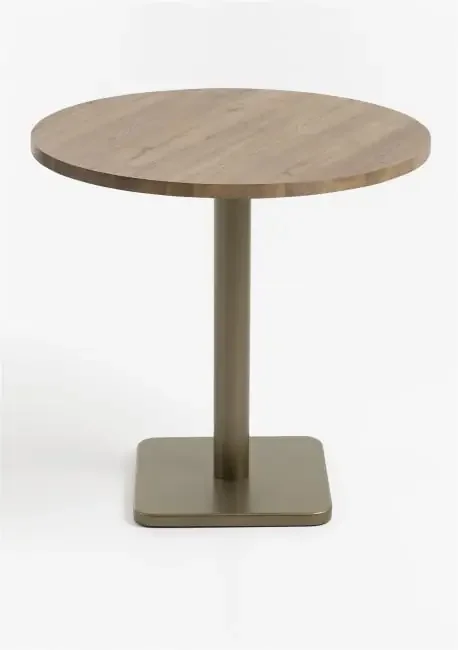 Brest Bistrotisch vintage oak D80cm – Gold