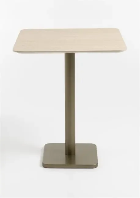 Brest Stehtisch Travertine 75x75cm – Gold