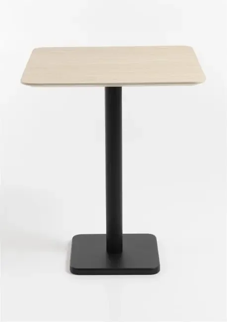 Brest Stehtisch Travertine 75x75cm – Schwarz