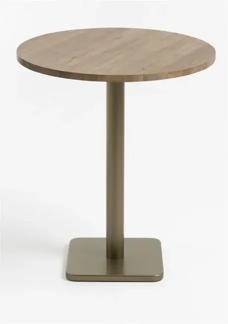 Brest Stehtisch vintage oak D80cm – Gold