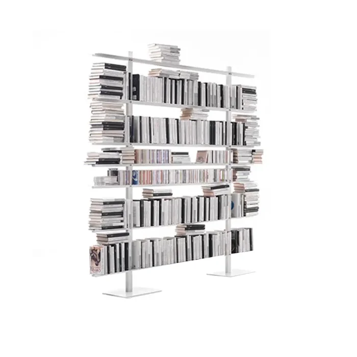 Bücherregal B.BLIOTEK von Bruno Rainaldi für BBB Italia – S – H200 x B120 x T30 / Weiß / Sechs Regale