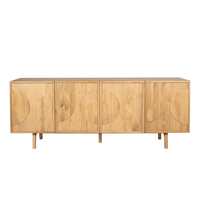 Buffet mit 4 Türen aus natürlichem Eichenholz Zago Magik [Größe 200x45x80 cm]