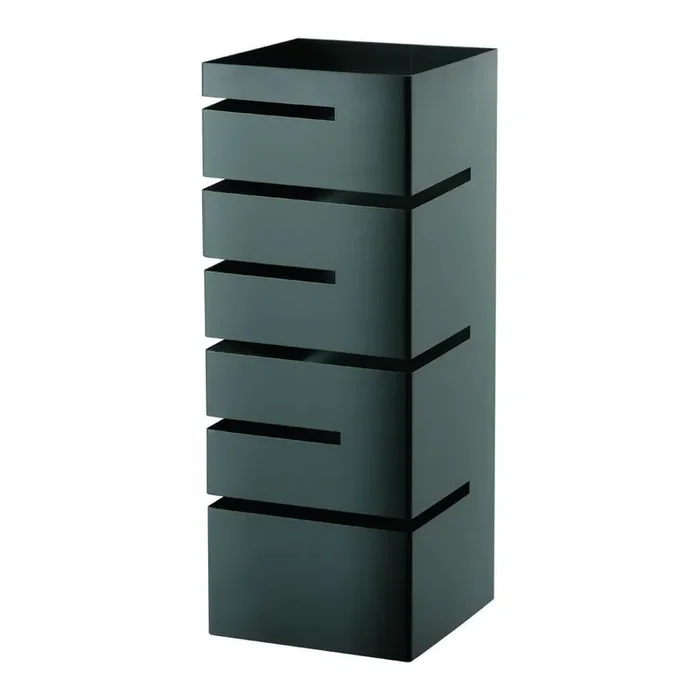 Buffet stand low, angled inserts, 150x150x355 mm (WxDxH), black