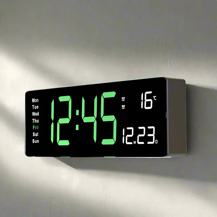 Bunte Acryl Digitaluhr | Moderne LED Uhr mit USB