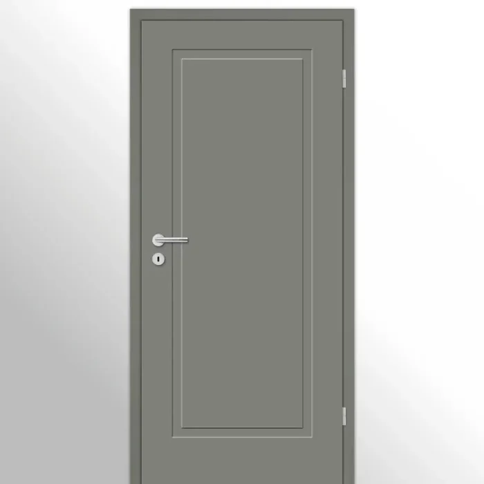Cala 01 Landhaustür / Stiltür mit Zarge RAL 7037 Lavagrau