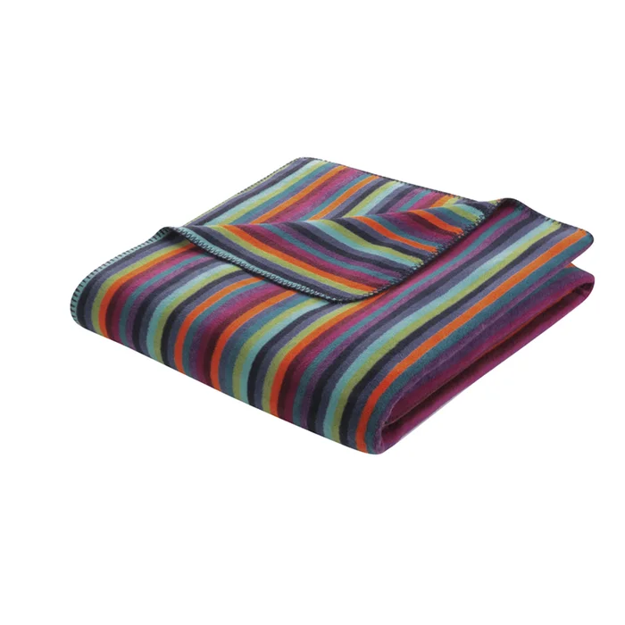 Cawö Wohndecke Lifestyle 70480 84 multicolor dunkel Streifen