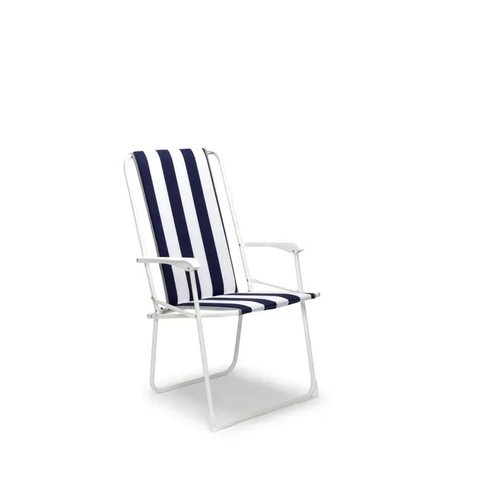 Chiemsee – Klappstuhl hohe Rückenlehne in Weiß – Blau