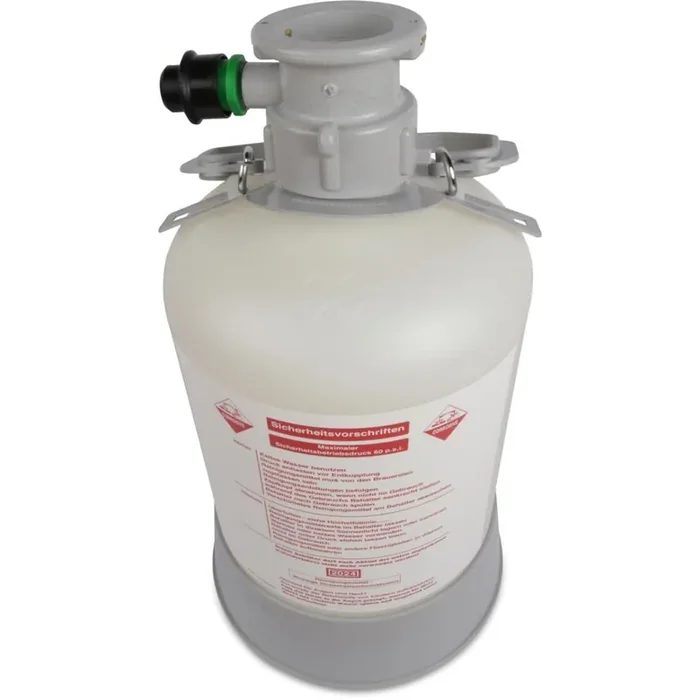 Cleaning tank 5 liters PVC with fitting head fitting (type D)
