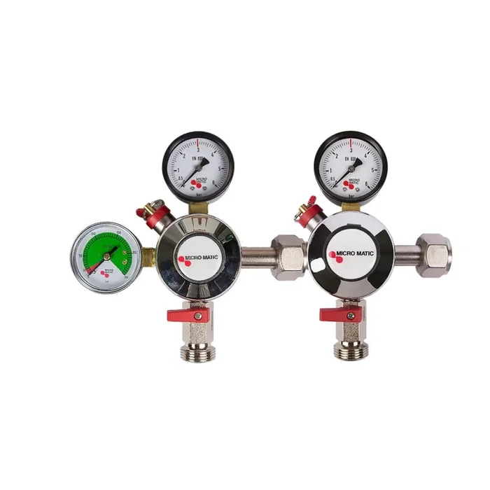 CO² Druckminderer MICRO MATIC mit 2 Fachdruck Premium Plus