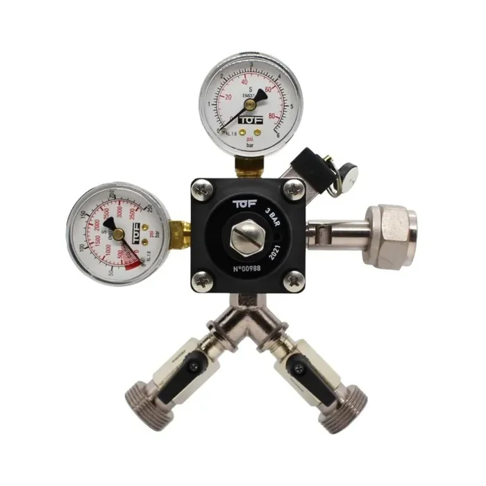 CO² premium pressure reducer from TOF / 3 bar 1line