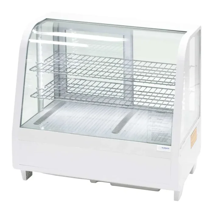 Cold counter with LED lighting, 100 liters, white, dimensions 682 x 450 x 675 mm (WxDxH)