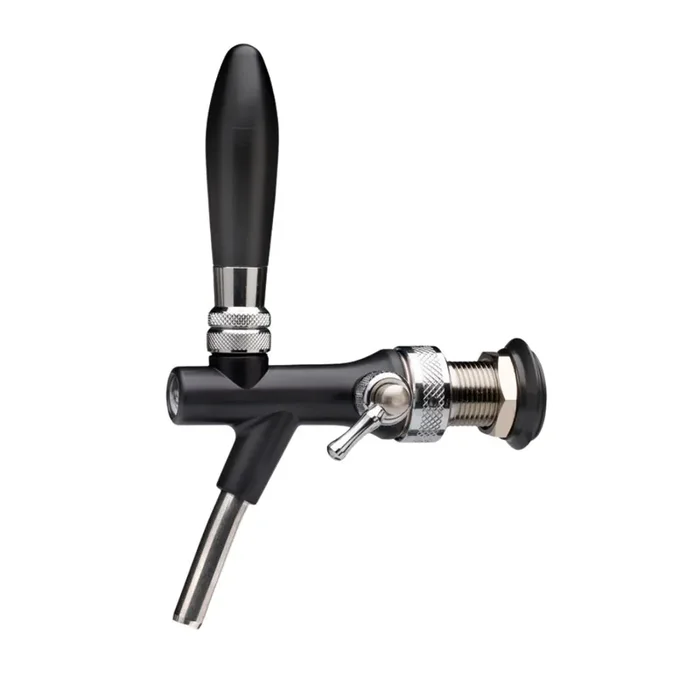 Colored compensator taps made of stainless steel black