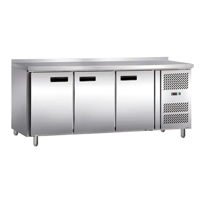 Cooling table with three doors, dimensions 1795 x 700 x 860 mm (WxDxH)