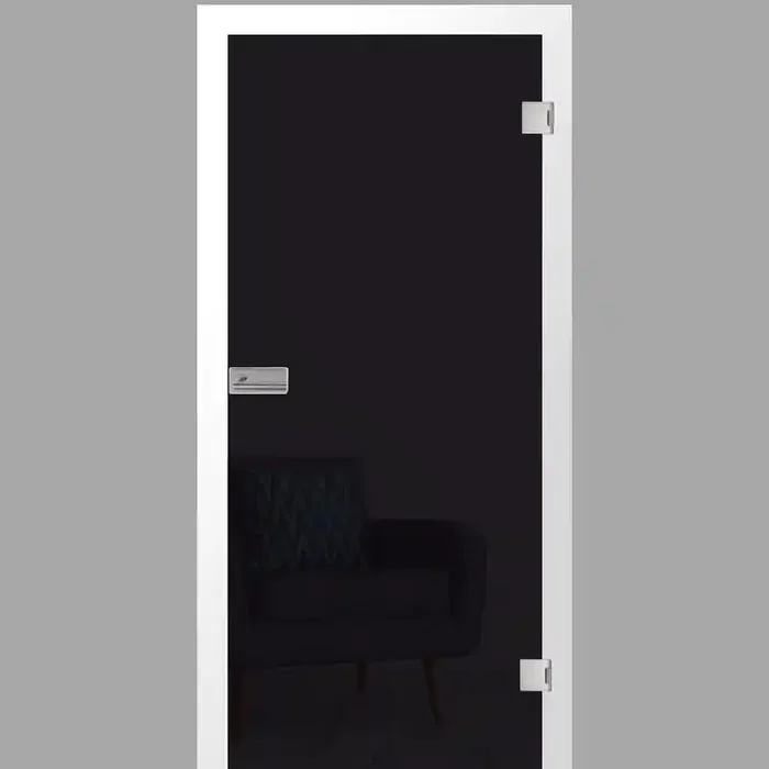 Dark Grey – Ganzglastüren / Glastüren mit Zarge Komplettset – Erkelenz