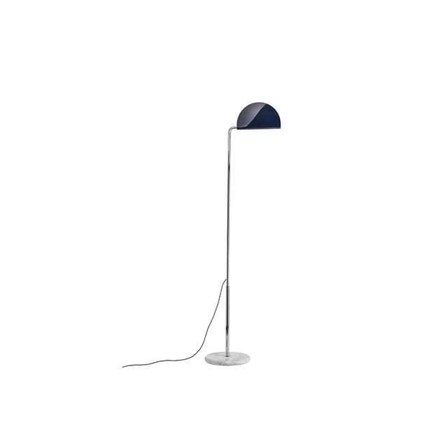 DCWéditions Mezzaluna Stehlampe Chrom/ Tiefblau